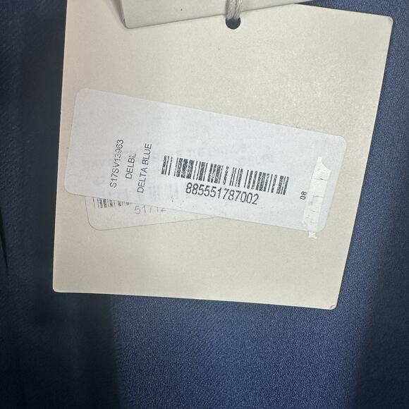 Tibi Dress Womens 8 Blue Navy Dot Tie Waist Square Neck Costal Beach - Picture 5 of 15